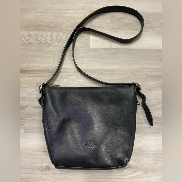 Coach Bags Coach Dufflette Crossbody Pebbled Soft Leather Bag Black Excellent Condition